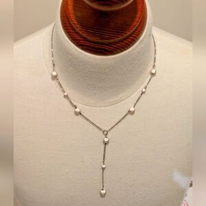 3/$30 Vintage Illusion Bead Lariat Necklace with Barrel Clasp